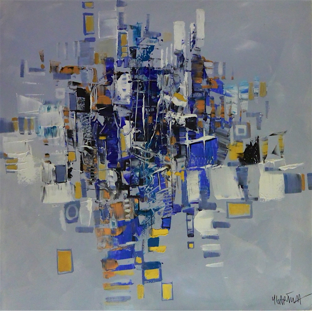 CITY POLITICS – ACRYLICS ON CANVAS 120 X 120 CM (SOLD) by Paul Ygartua